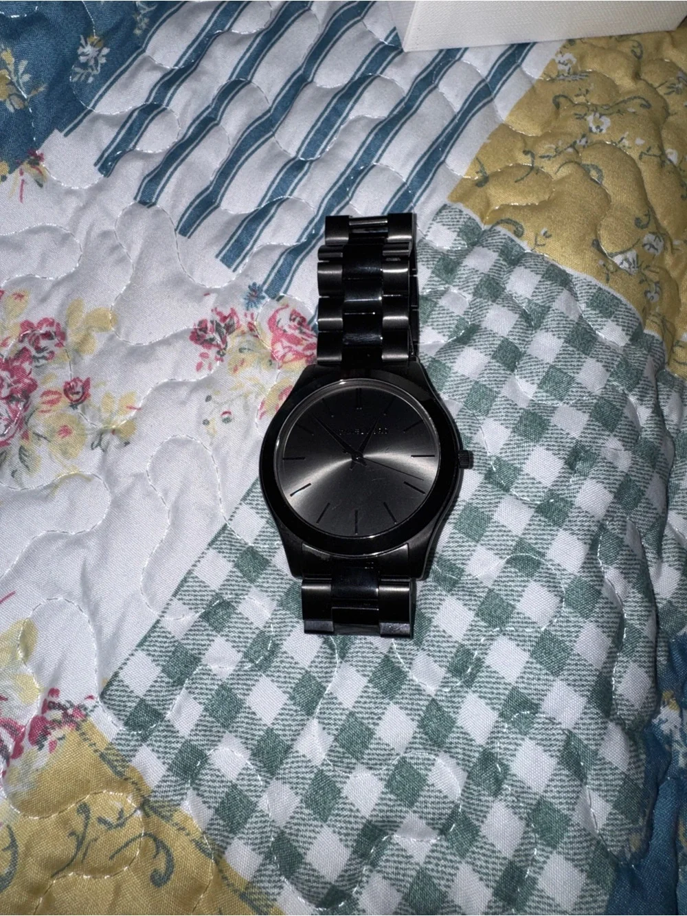 Michael Kors Men's Black Matte Stainless Steel Bracelet Watch with Box